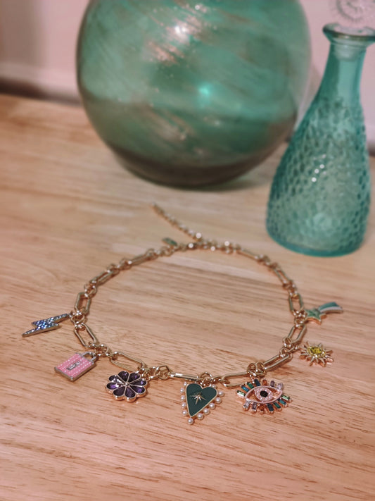 Think Pink Charm Necklace