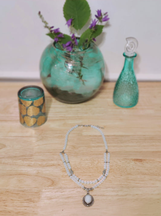Queen Charlotte Opalite Beaded Layered Necklace